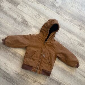 Brown Hooded Carhartt Jacket for Kids 3T